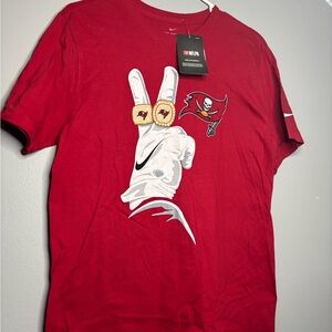 Nike Red Men's Tee with Graphic Design